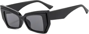 Popular Fashion Oversized Cat Eye Sunglasses Women Contrast Color Shades Uv400 Men Jelly Color Gradient