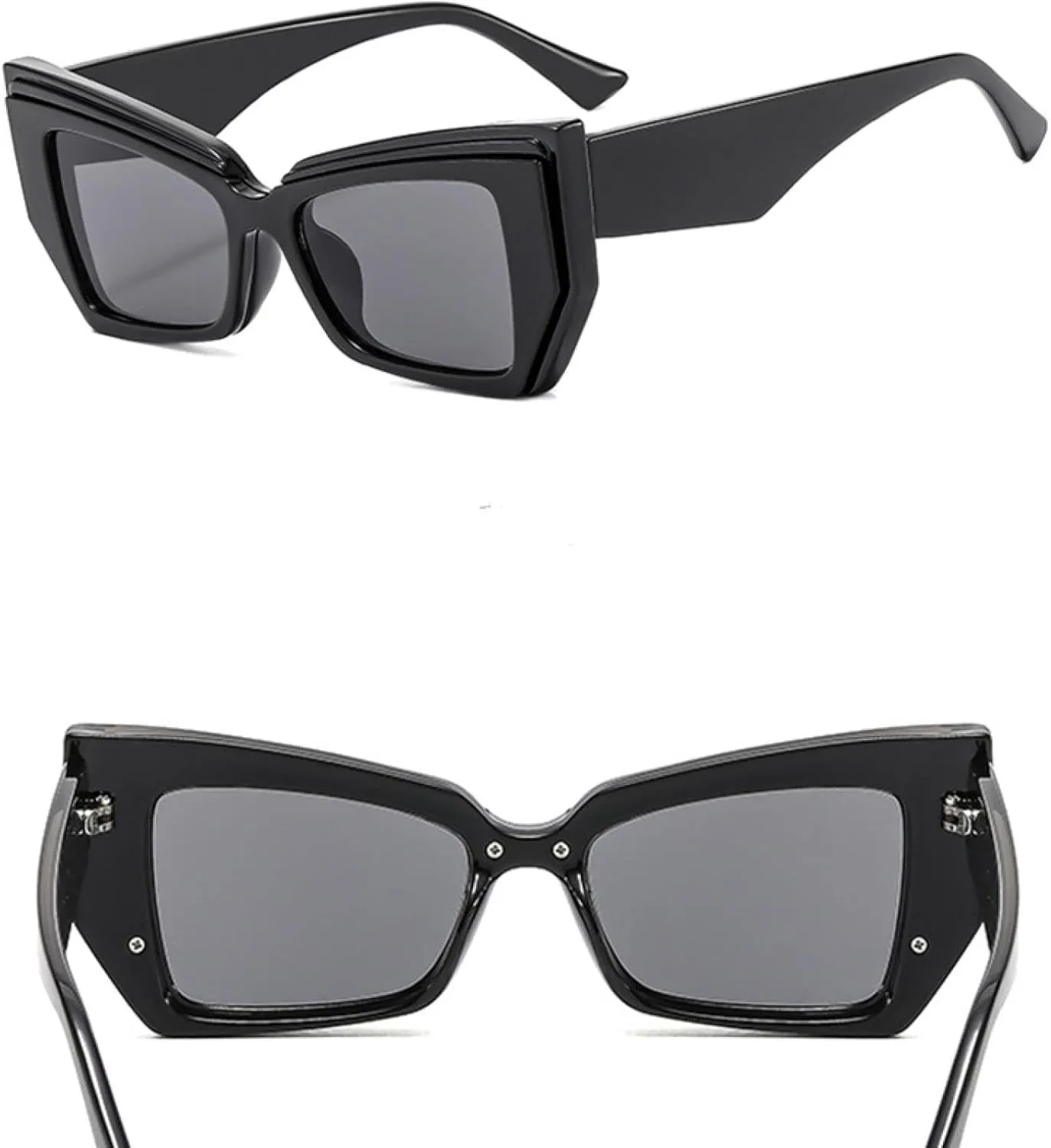 Popular Fashion Oversized Cat Eye Sunglasses Women Contrast Color Shades Uv400 Men Jelly Color Gradient