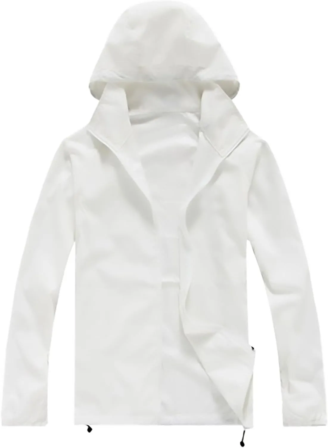 Rain Jacket for Women Lightweight Waterproof Raincoat Windbreaker Zip Up Jackets Outdoor Hooded Trench Coats