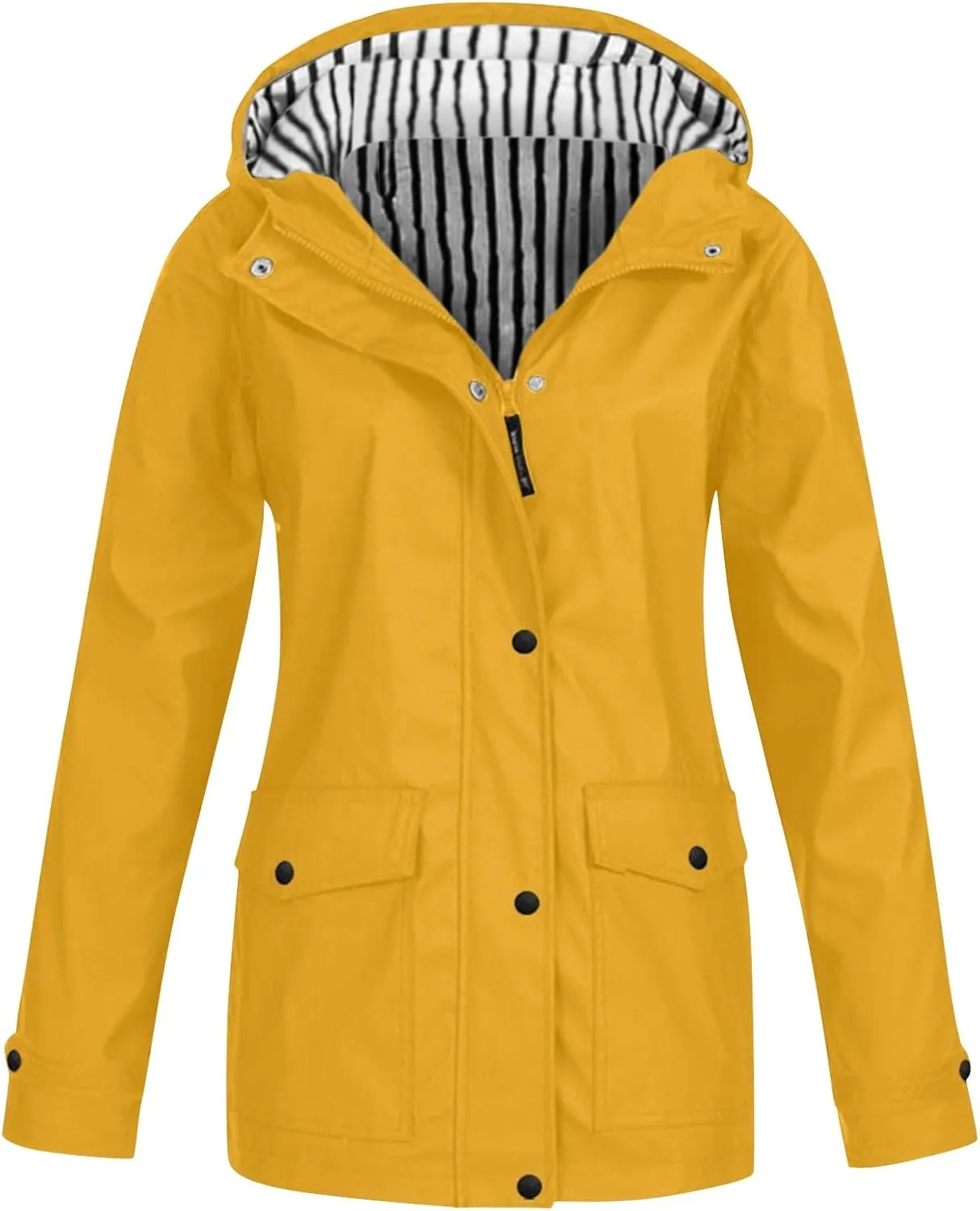 Rain Jackets for Women Waterproof Outdoor Hiking Raincoat Plus Size Lightweight Windbreaker Casual Hooded Jackets