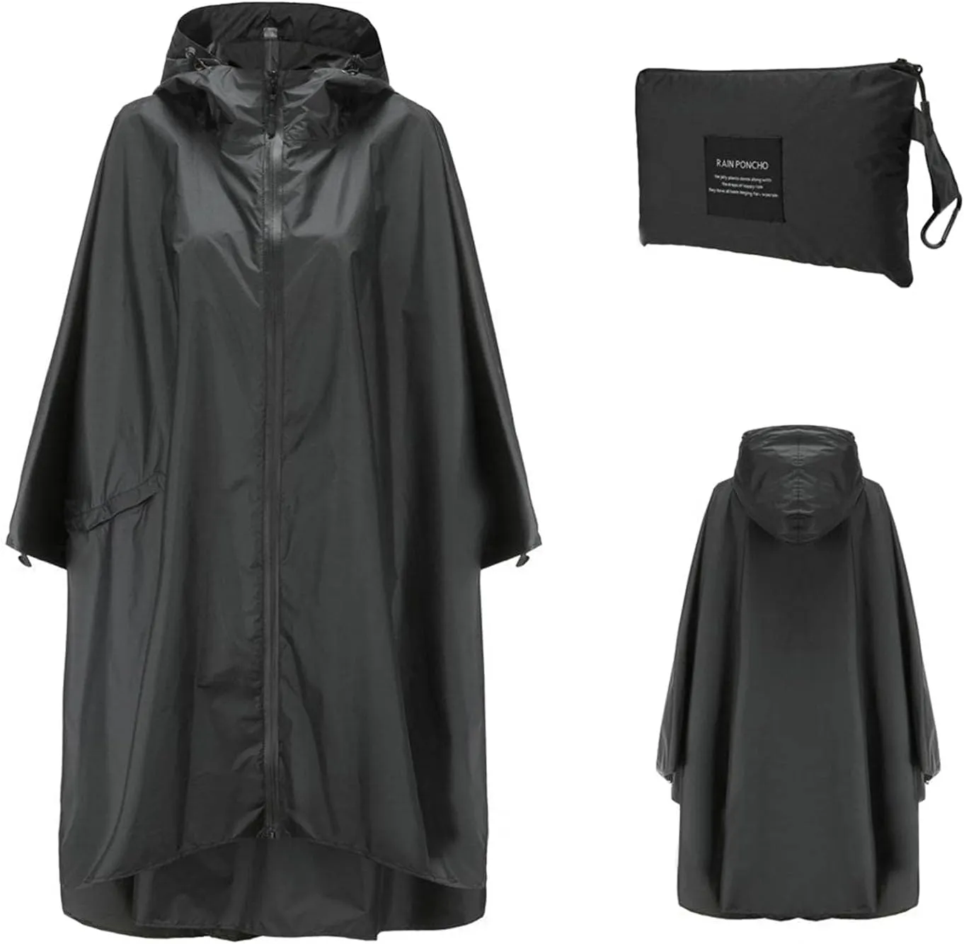 Rain Ponchos for Adults Waterproof Rain Poncho Lightweight Reusable Hiking Coat for Outdoor Activities with Pockets