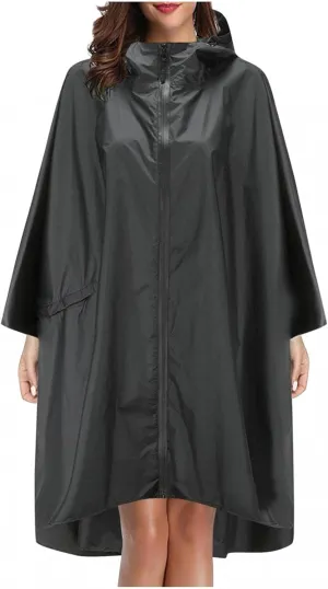 Rain Ponchos for Adults Waterproof Rain Poncho Lightweight Reusable Hiking Coat for Outdoor Activities with Pockets