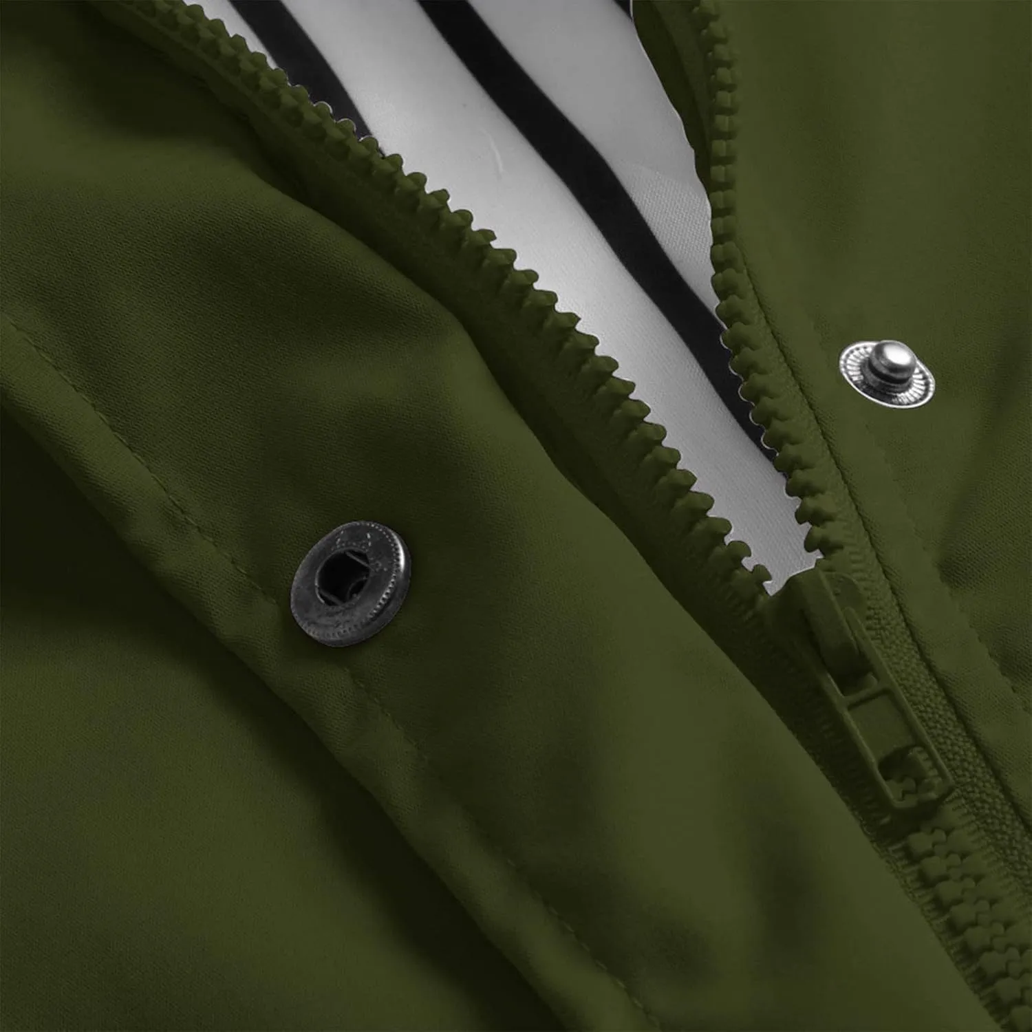 Raincoat For Women Waterproof Baggy Zip Up Lightweight Jacket With Pocket Fall Winter Windbreaker With Hood Solid 2024