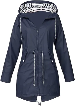 Raincoats for Women with Hood Windbreaker Zipper Hoodies Rain Jacket Waterproof Lightweight Outdoor Rain Coats Pockets