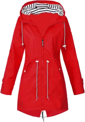 Raincoats for Women with Hood Windbreaker Zipper Hoodies Rain Jacket Waterproof Lightweight Outdoor Rain Coats Pockets