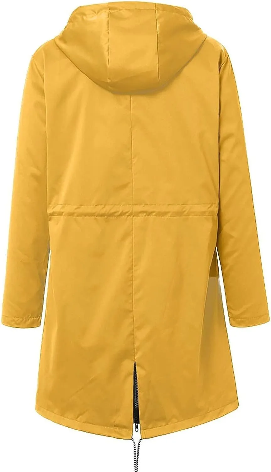 Raincoats for Women with Hood Windbreaker Zipper Hoodies Rain Jacket Waterproof Lightweight Outdoor Rain Coats Pockets