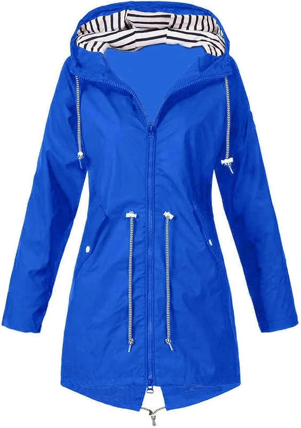 Raincoats for Women with Hood Windbreaker Zipper Hoodies Rain Jacket Waterproof Lightweight Outdoor Rain Coats Pockets