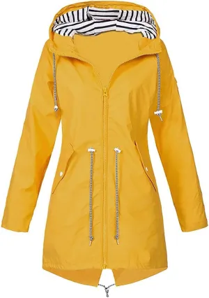 Raincoats for Women with Hood Windbreaker Zipper Hoodies Rain Jacket Waterproof Lightweight Outdoor Rain Coats Pockets