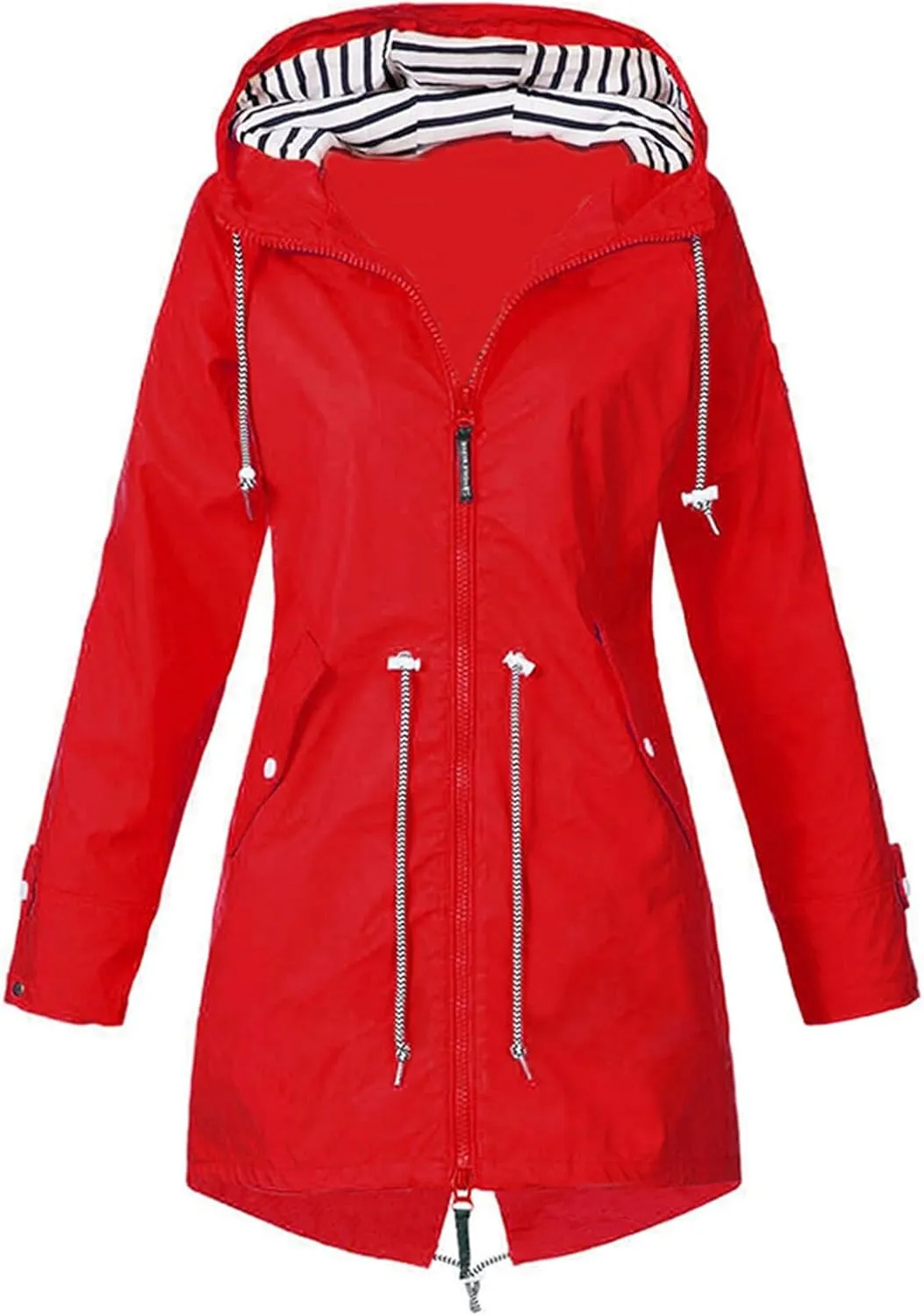 Raincoats for Women with Hood Windbreaker Zipper Hoodies Rain Jacket Waterproof Lightweight Outdoor Rain Coats Pockets