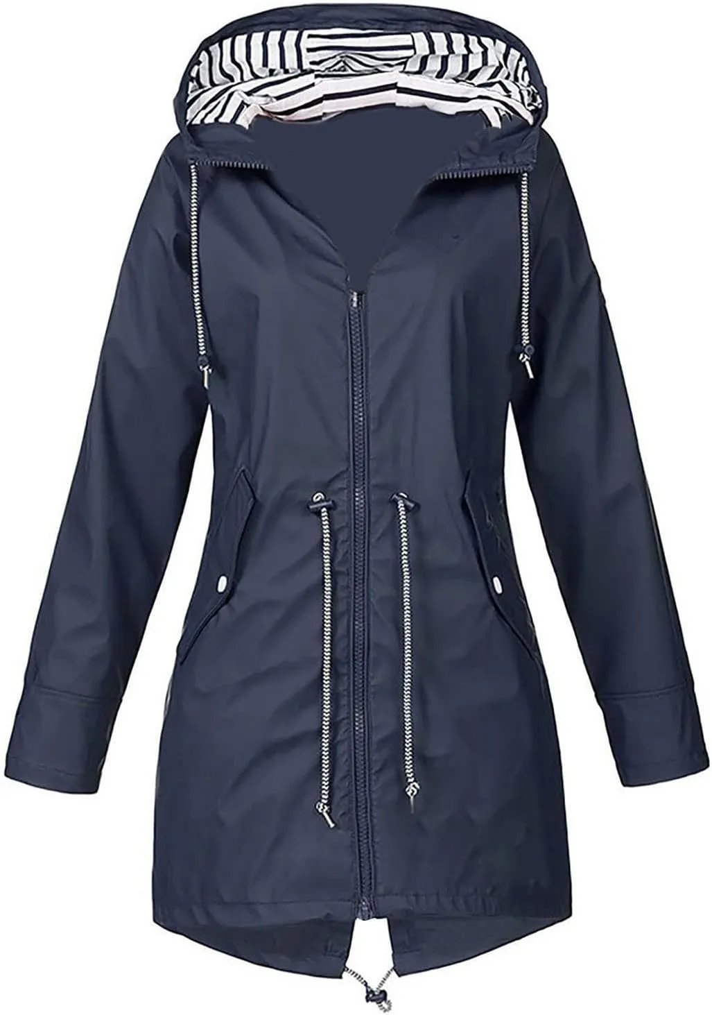 Raincoats for Women with Hood Windbreaker Zipper Hoodies Rain Jacket Waterproof Lightweight Outdoor Rain Coats Pockets