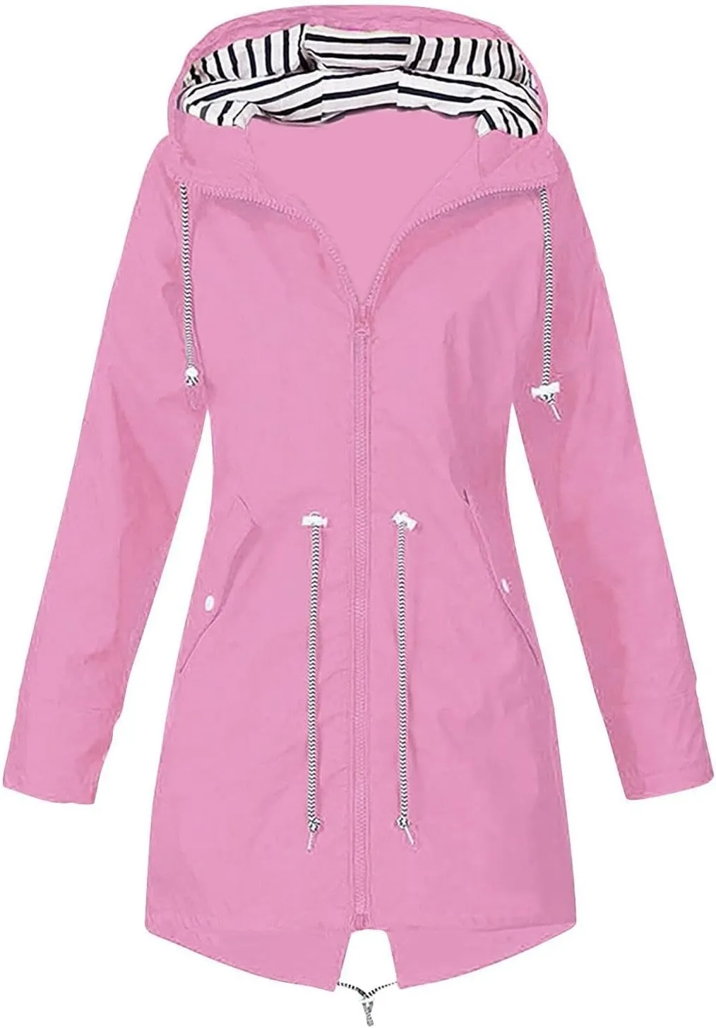 Raincoats for Women with Hood Windbreaker Zipper Hoodies Rain Jacket Waterproof Lightweight Outdoor Rain Coats Pockets