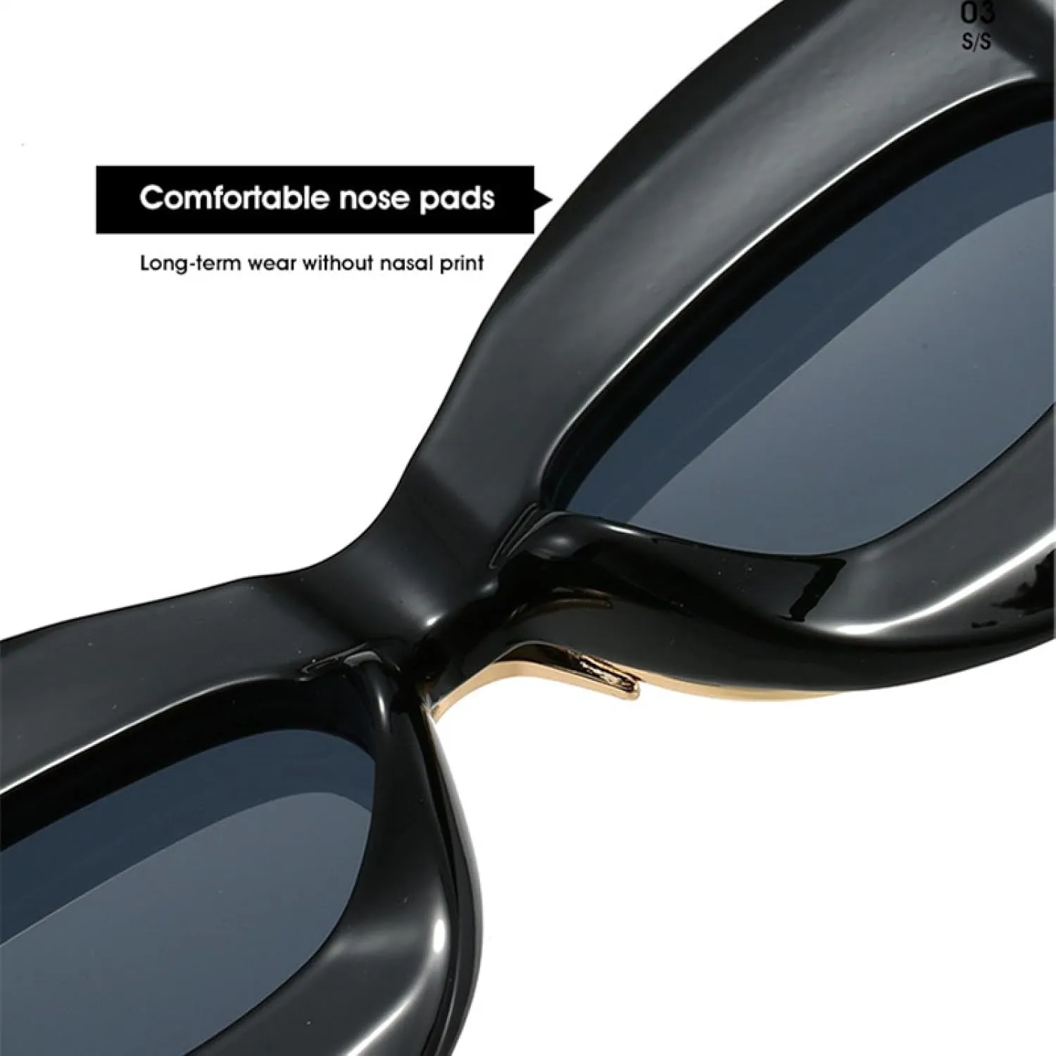 Retro Oversized Cat Eye Women Sunglasses Fashion Men Unique Lens Uv400
