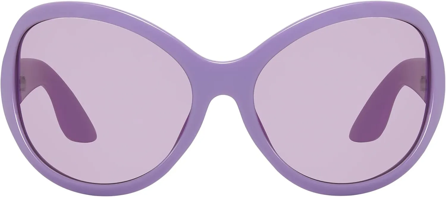 Retro Oversized Wrap Around Sunglasses for Women Men Y2K Trendy Black Oval Shades Frame Shield Sun Glasses