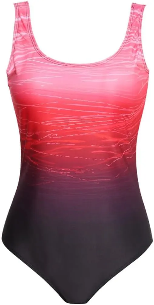 Ruziyoog One Piece Swimsuit for Women 2025 Summer Print Sexy High Cut Bathing Suit Backless Tummy Control Monokini