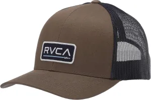 RVCA Men's Curved Brim Trucker Hat, Structured Hat with Curved Bill, Adjustable Snapback Closure