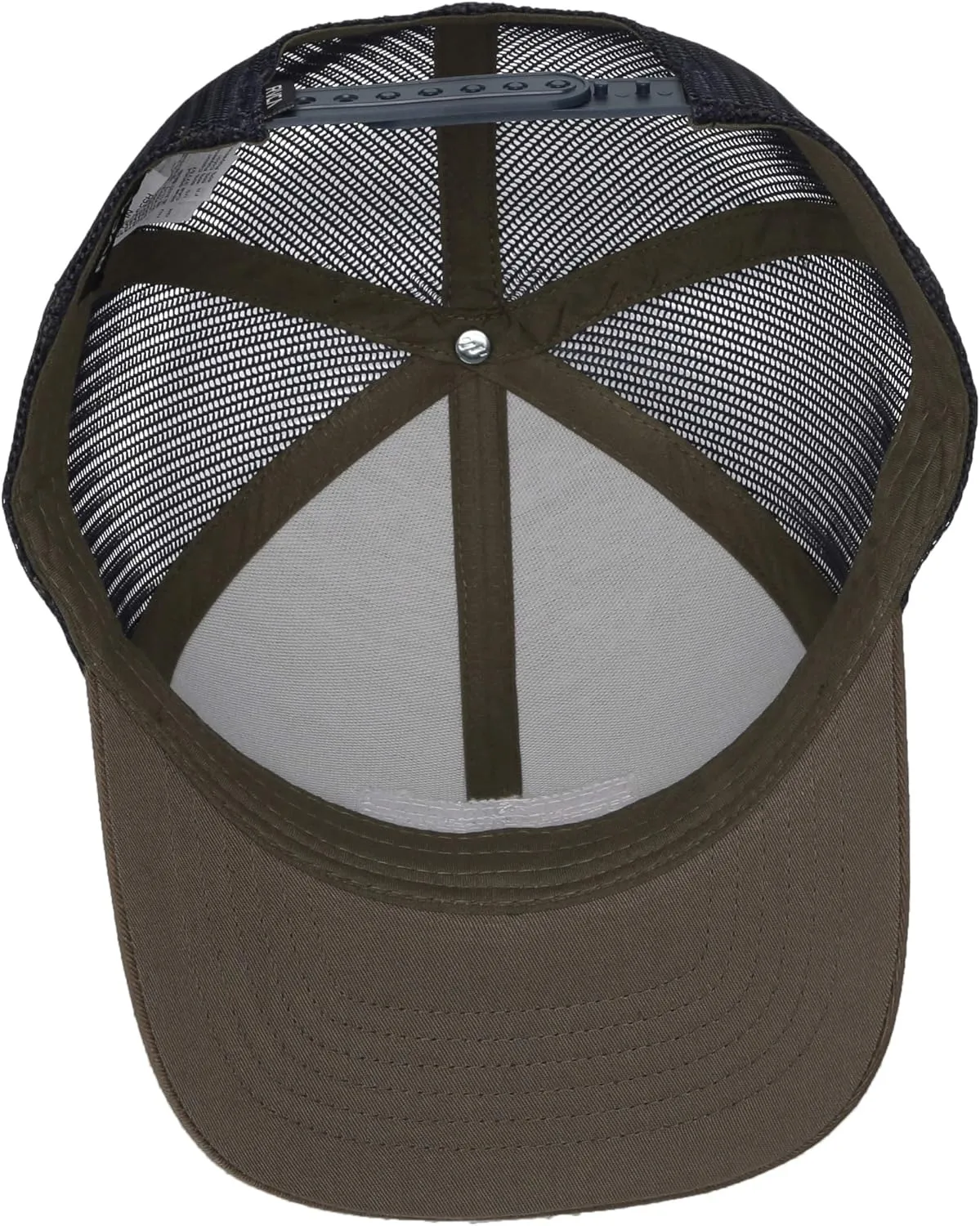 RVCA Men's Curved Brim Trucker Hat, Structured Hat with Curved Bill, Adjustable Snapback Closure