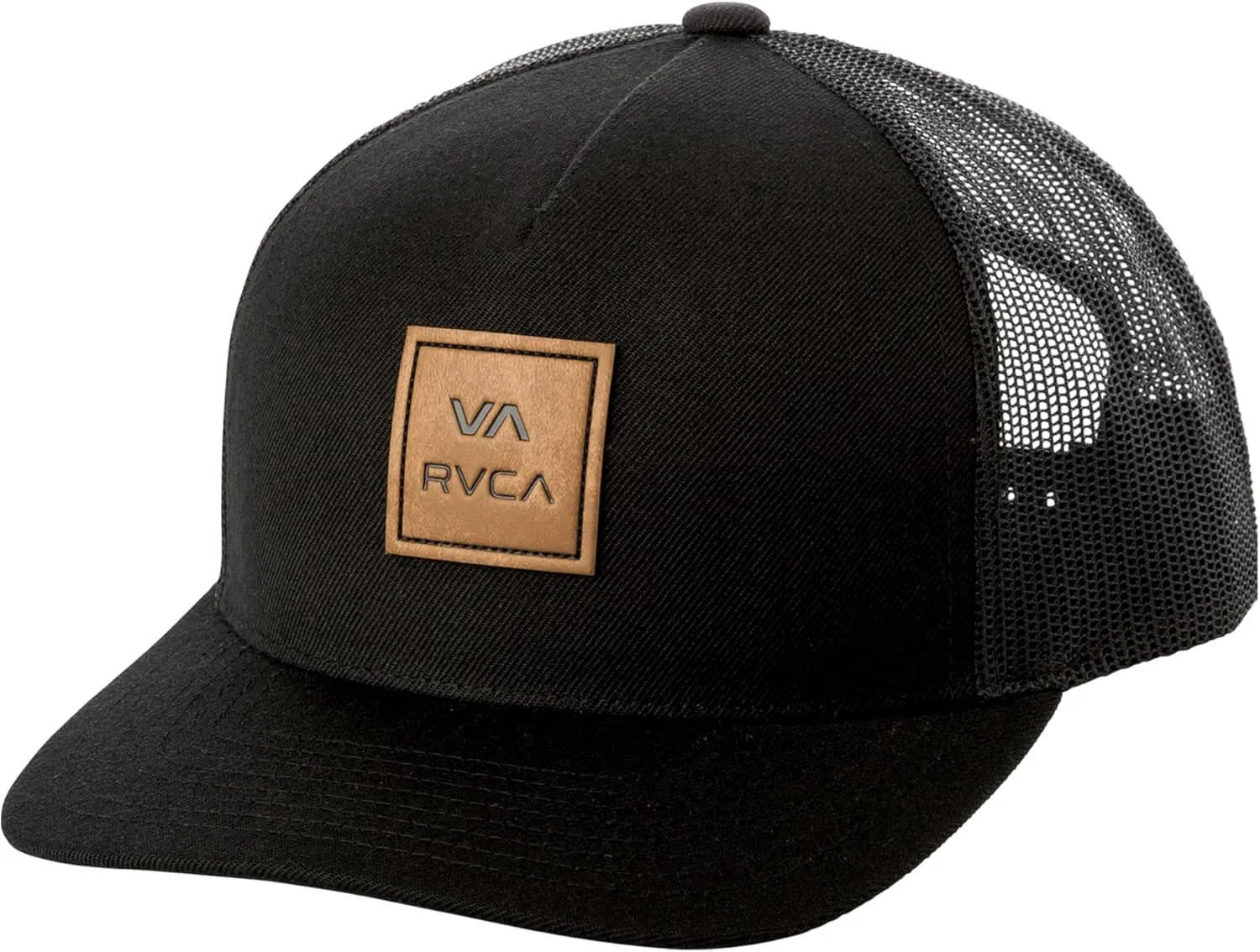 RVCA Men's Curved Brim Trucker Hat, Structured Hat with Curved Bill, Adjustable Snapback Closure