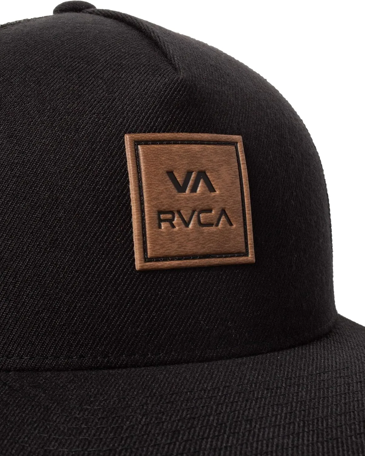 RVCA Men's Curved Brim Trucker Hat, Structured Hat with Curved Bill, Adjustable Snapback Closure