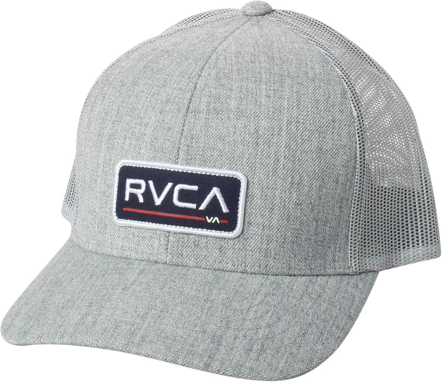 RVCA Men's Curved Brim Trucker Hat, Structured Hat with Curved Bill, Adjustable Snapback Closure