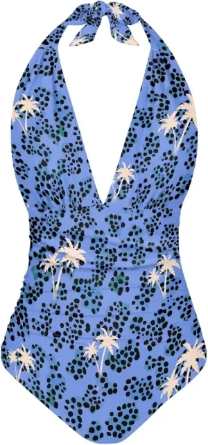 Sexy One Piece Bathing Suit for Women Tummy Control High Cut One Piece Swimsuit Womens Halter V Neck Swim Suit