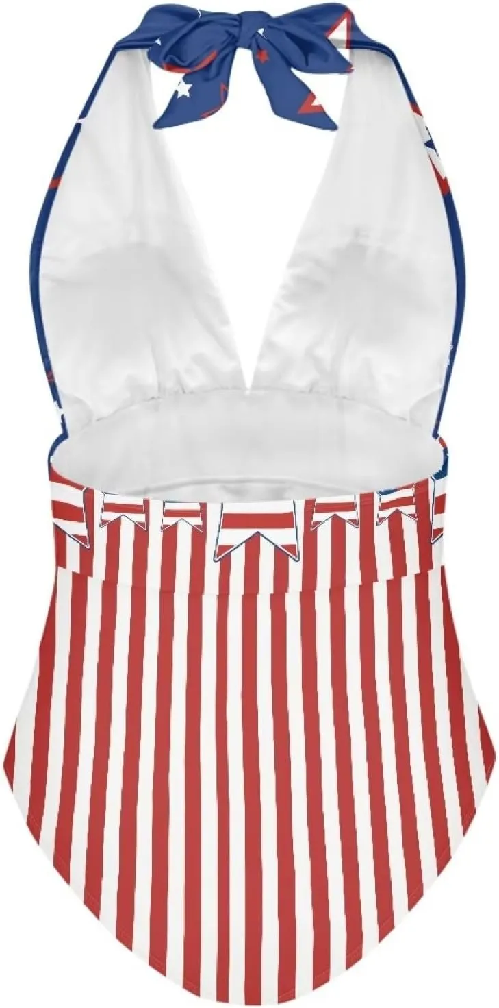 Sexy One Piece Bathing Suit for Women Tummy Control High Cut One Piece Swimsuit Womens Halter V Neck Swim Suit