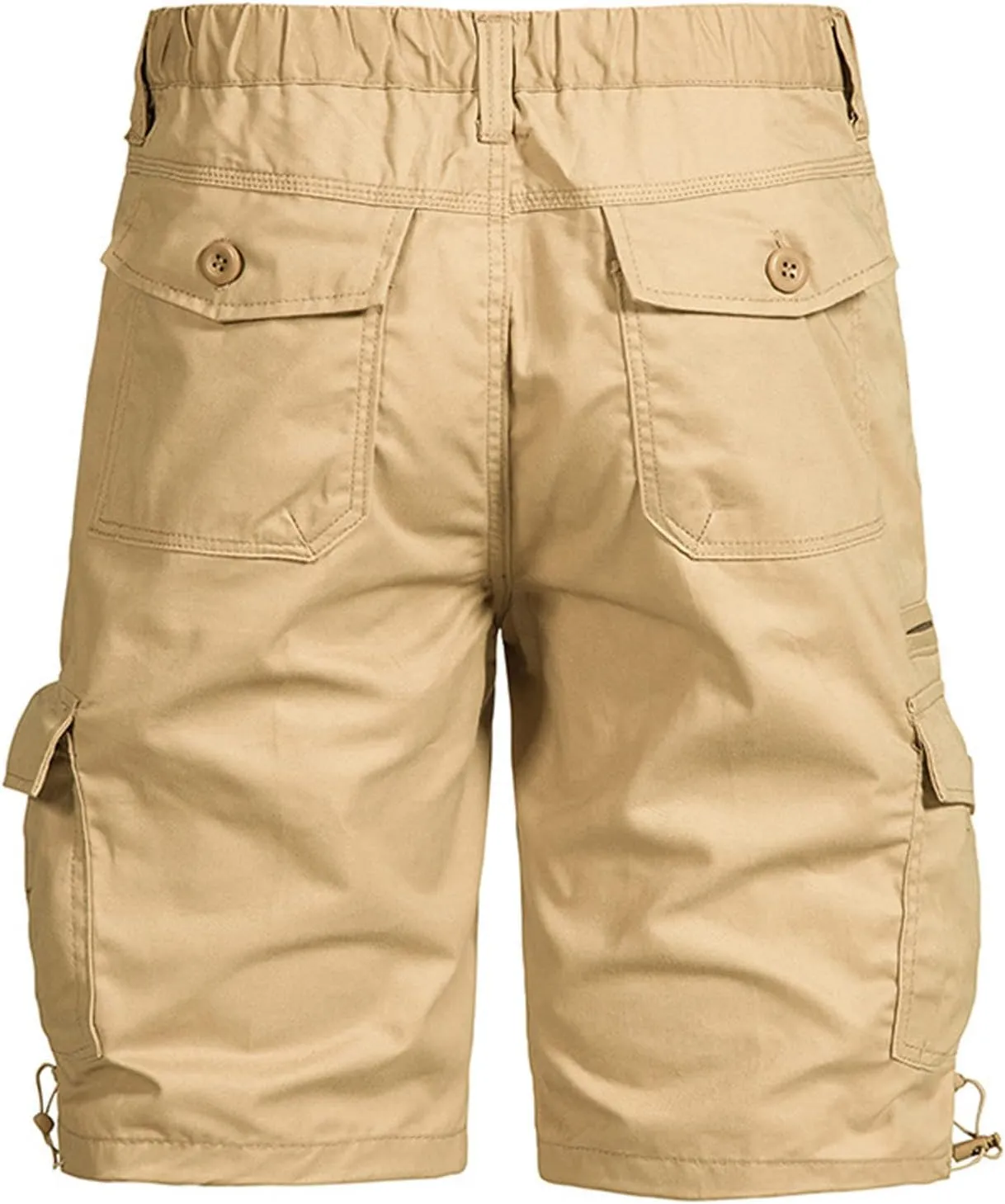 Shorts for Men Casual Summer Elastic Waist Cargo Shorts with Pockets Classic Fit Camouflage 5 Inch Inseam Shorts