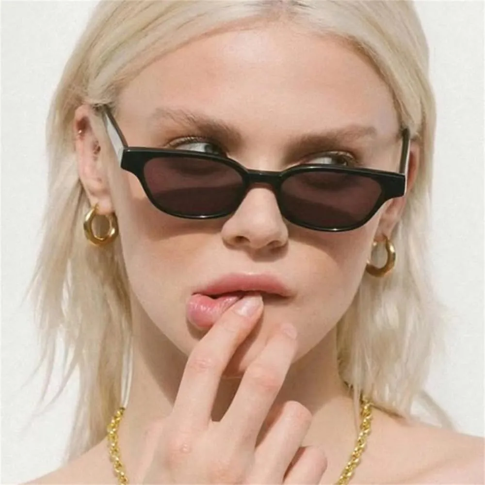 Small Cat Eye Sunglasses Women Vintage Tea Shades UV400