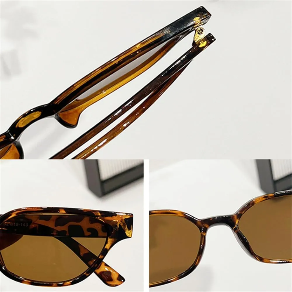 Small Cat Eye Sunglasses Women Vintage Tea Shades UV400