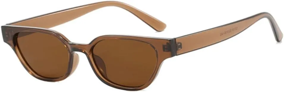 Small Cat Eye Sunglasses Women Vintage Tea Shades UV400