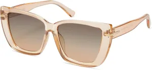 SOJOS Trendy Large Oversized Cat Eye Sunglasses for Women 70s UV400 Designer Shades SJ2231
