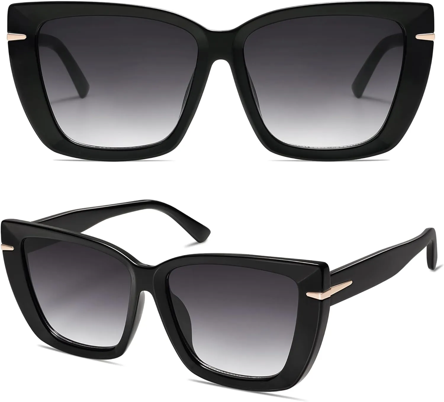 SOJOS Trendy Large Oversized Cat Eye Sunglasses for Women 70s UV400 Designer Shades SJ2231