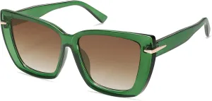 SOJOS Trendy Large Oversized Cat Eye Sunglasses for Women 70s UV400 Designer Shades SJ2231