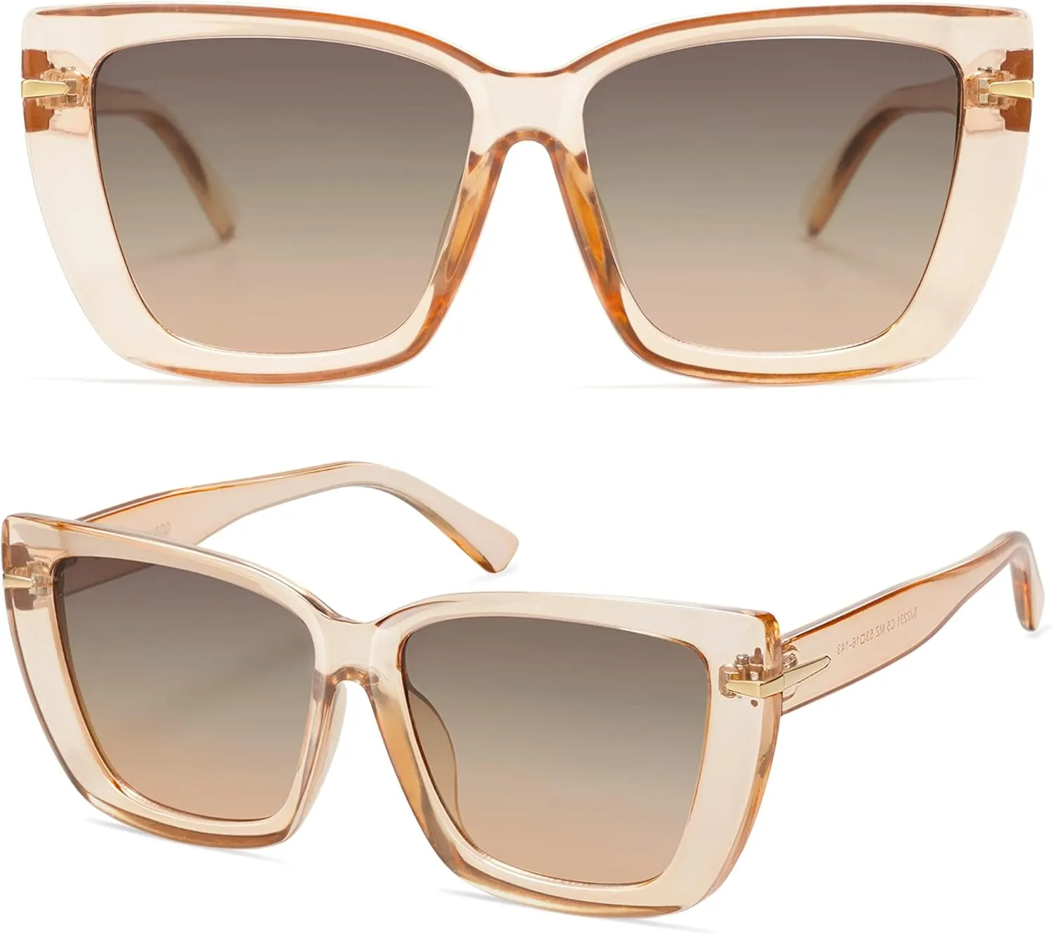 SOJOS Trendy Large Oversized Cat Eye Sunglasses for Women 70s UV400 Designer Shades SJ2231
