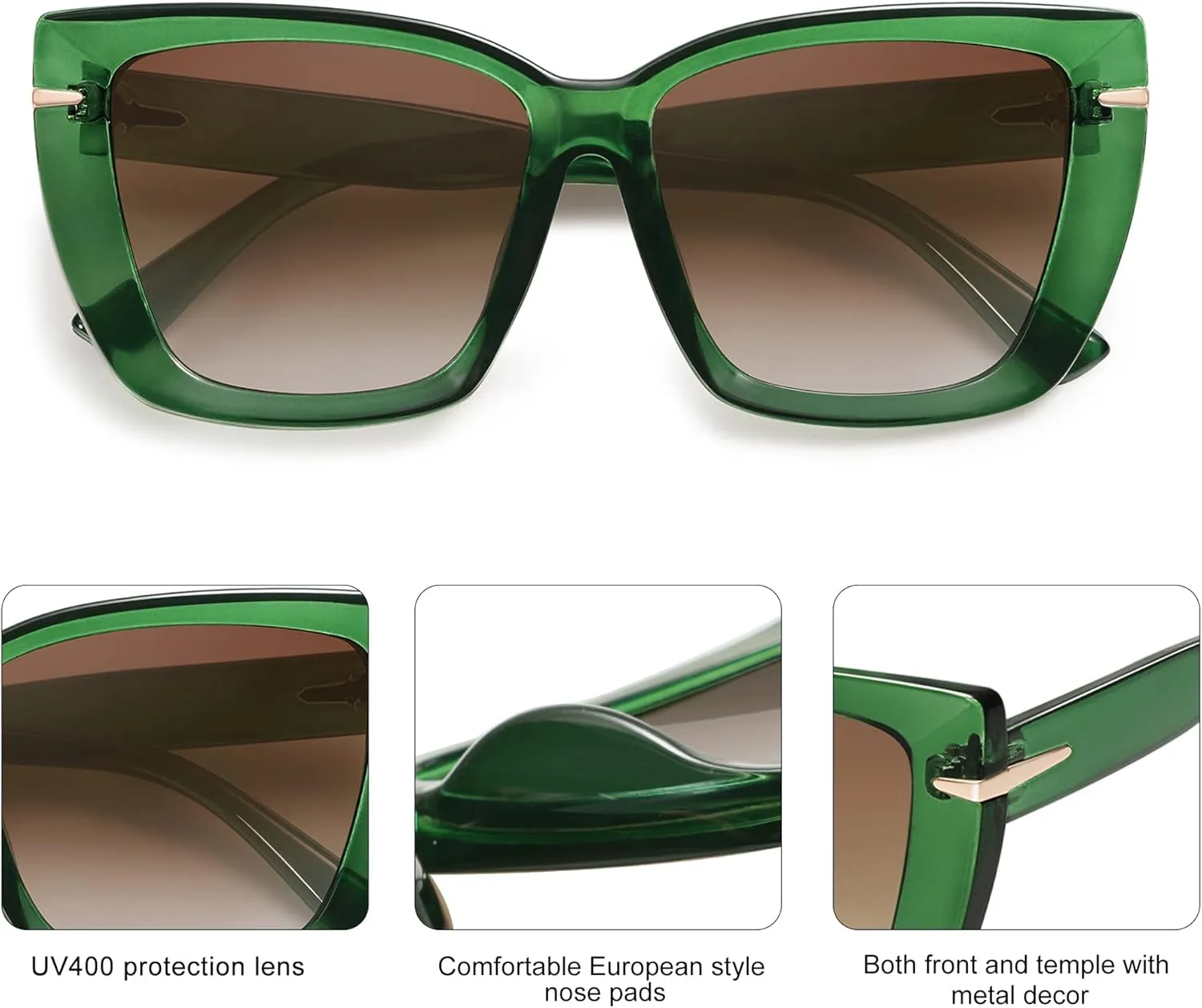 SOJOS Trendy Large Oversized Cat Eye Sunglasses for Women 70s UV400 Designer Shades SJ2231
