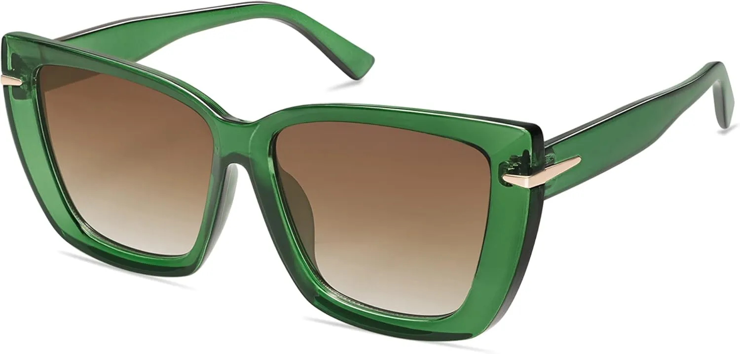 SOJOS Trendy Large Oversized Cat Eye Sunglasses for Women 70s UV400 Designer Shades SJ2231