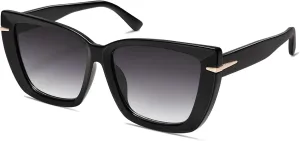 SOJOS Trendy Large Oversized Cat Eye Sunglasses for Women 70s UV400 Designer Shades SJ2231