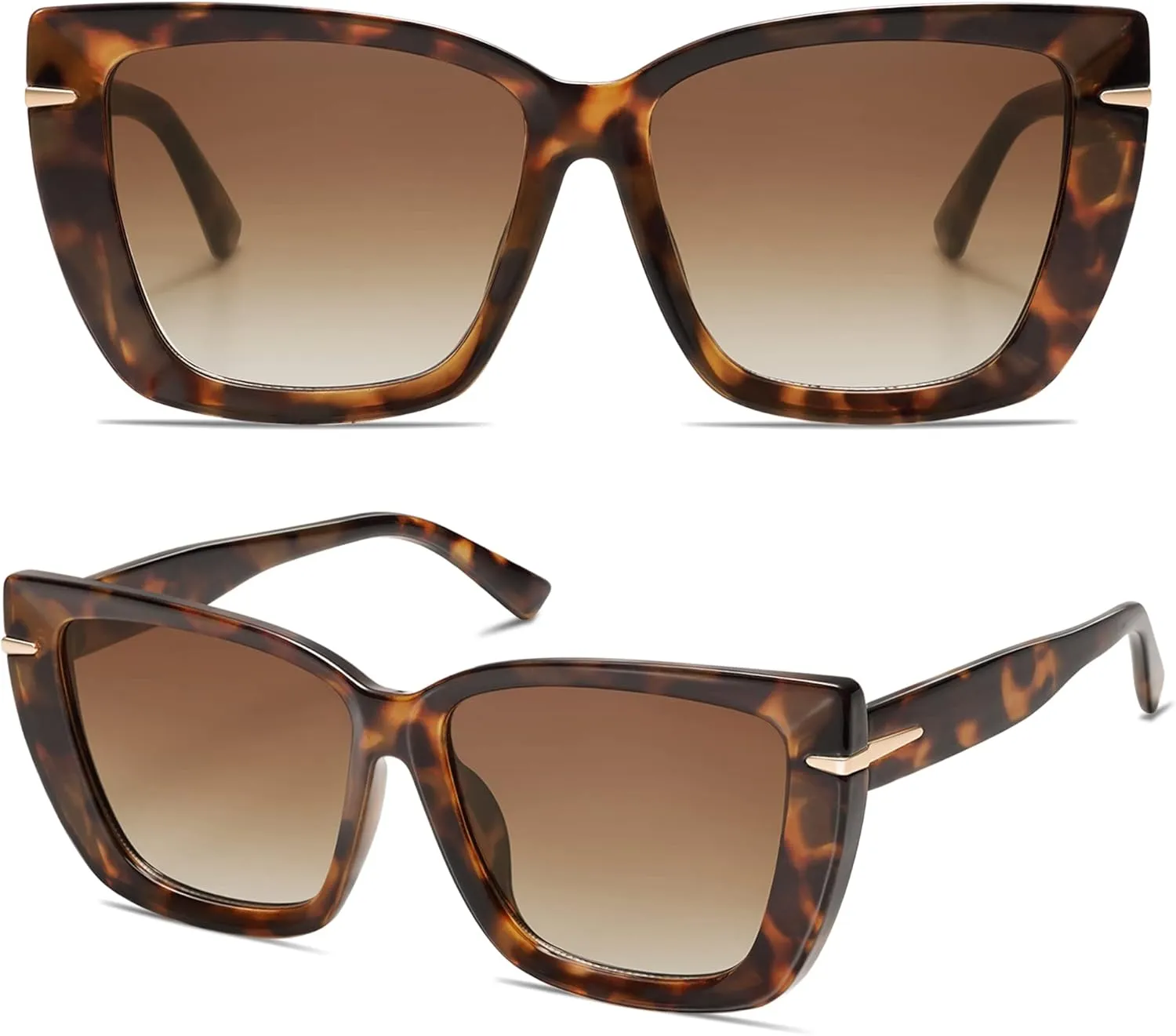 SOJOS Trendy Large Oversized Cat Eye Sunglasses for Women 70s UV400 Designer Shades SJ2231
