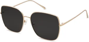 SOJOS Trendy Oversized Square Metal Frame Sunglasses for Women Men Retro Big Flat Lens UV Protection Sunglasses SJ1146