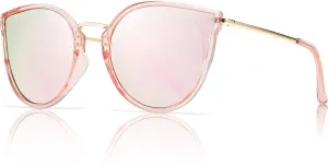 SUNGAIT Oversized Vintage Polarized Cat Eye Sunglasses for Women UV400