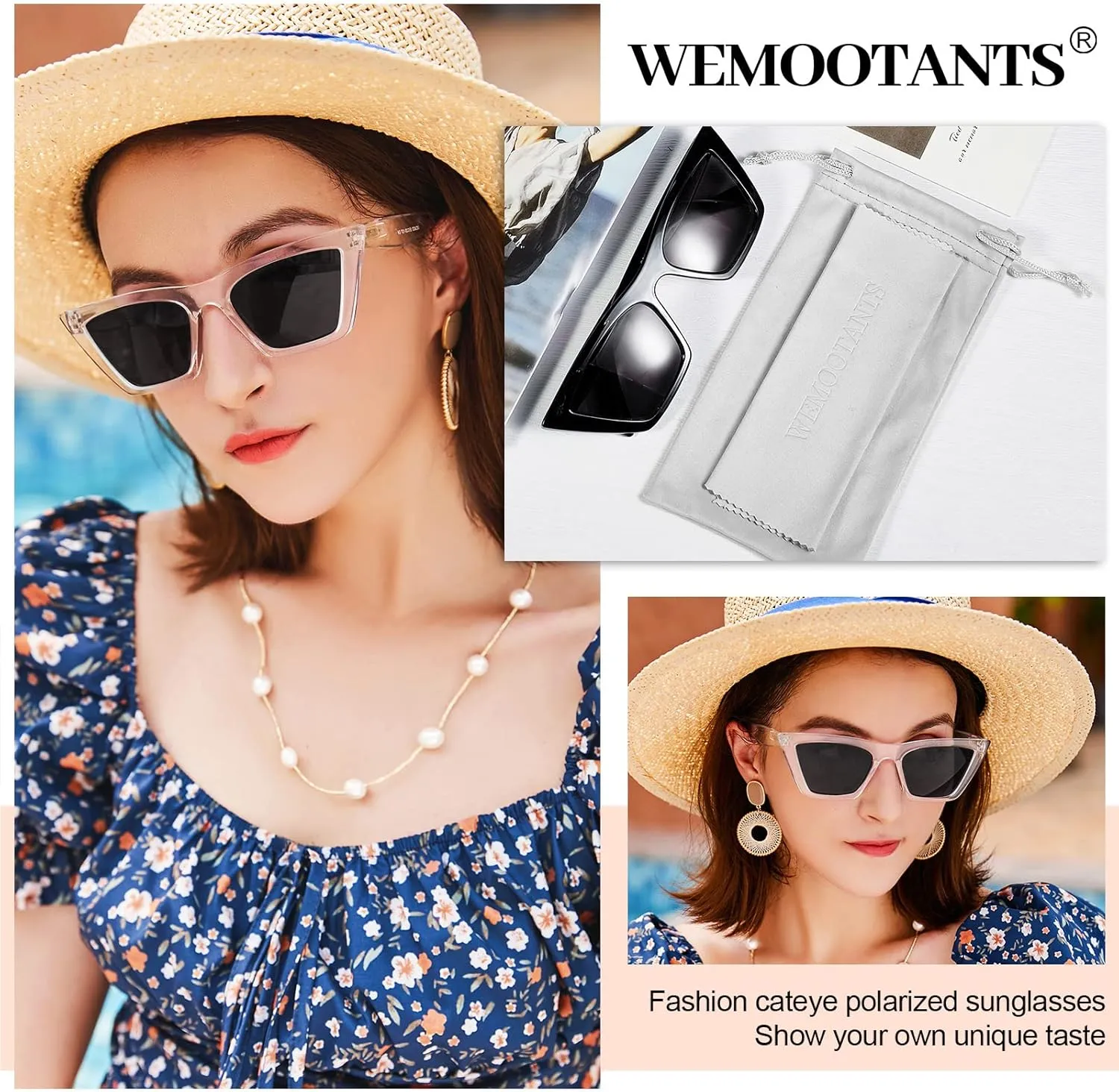 Sunglasses for Women Men Polarized Sun Glasses Trendy Shade Reduce Glare