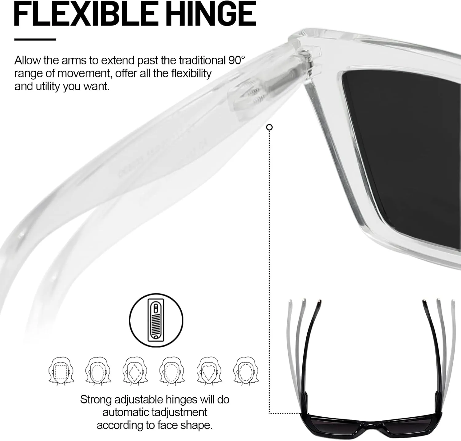 Sunglasses for Women Men Polarized Sun Glasses Trendy Shade Reduce Glare