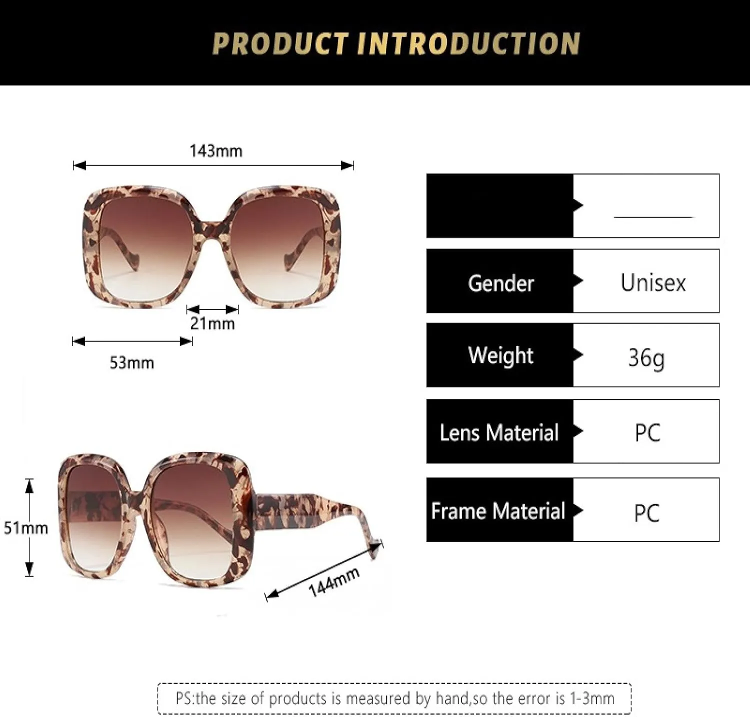 Sunglasses Women Vintage Fashion Glasses Green Leopard Shades Uv400 Luxury