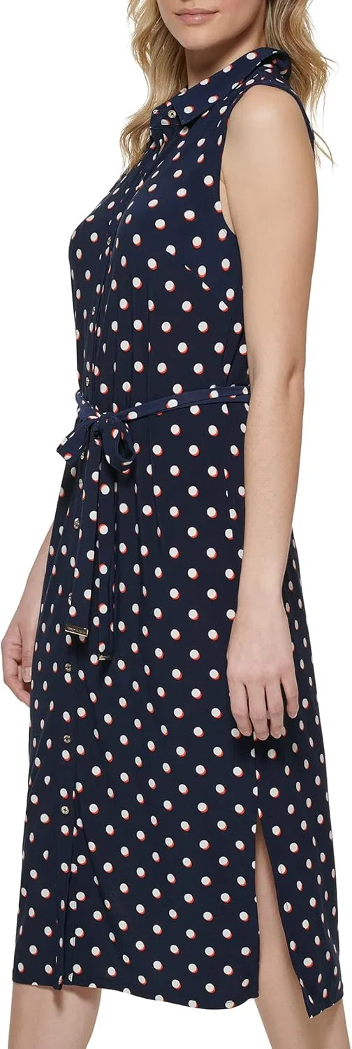 Tommy Hilfiger Women's Collared Button Up Midi Dress