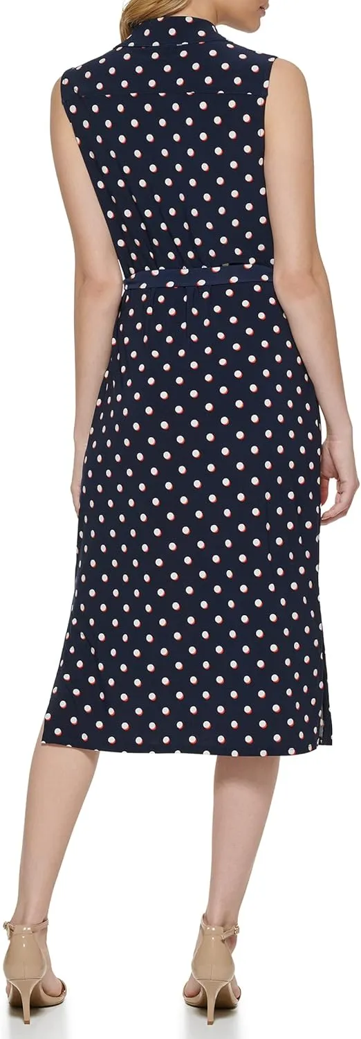 Tommy Hilfiger Women's Collared Button Up Midi Dress