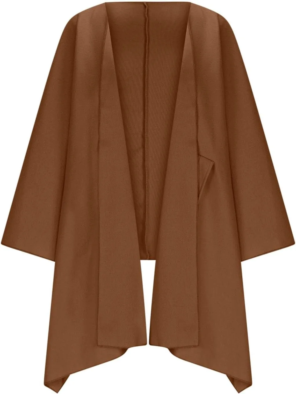 Trench Coat Women Oversized Cardigans V Neck Bat Sleeve Jackets Solid Color Fall Pea Coats Windproof Overcoat