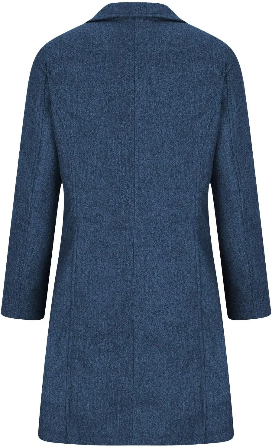 Trench Coat Women Winter Wool Pea Coat Stand Collar Single Breasted Jacket Casual Thicken Overcoat with Pockets