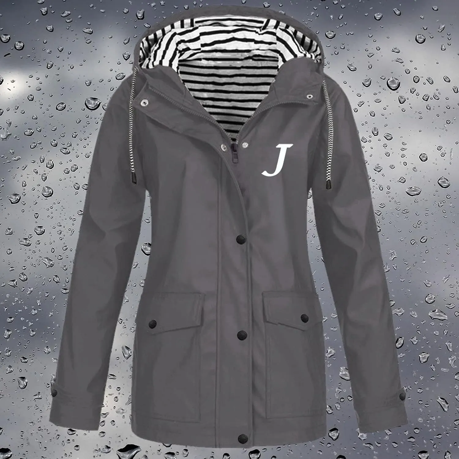 Trench Coats For Women Outdoor Trench Raincoat With Hood Lightweight Plus Size For Girls Lightweight Trench Coat