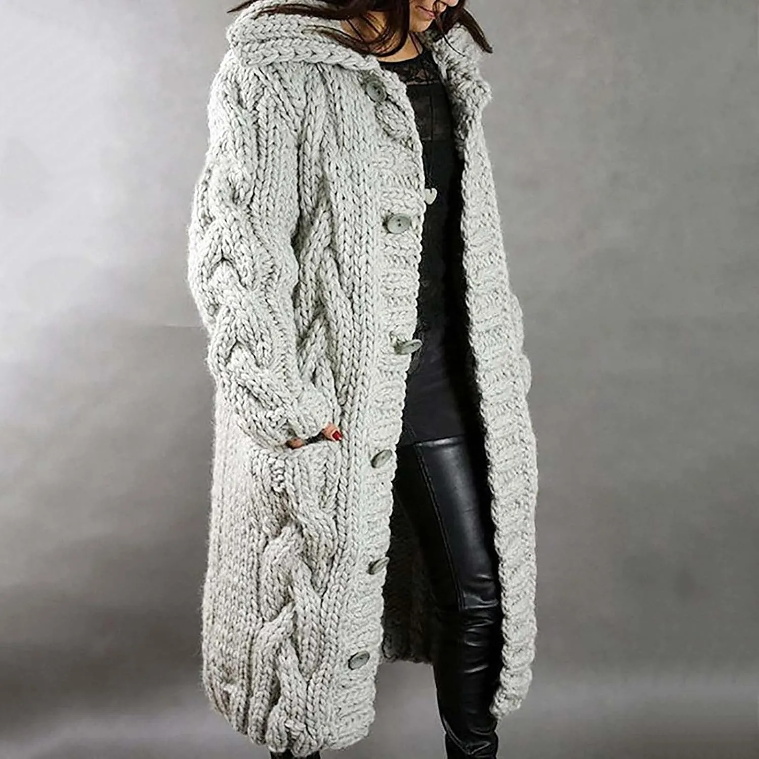 Trench Coats for Women Women Cardigan Breasted Large Long Single Sleeves Coat Women's Coat Double-Breasted Classic