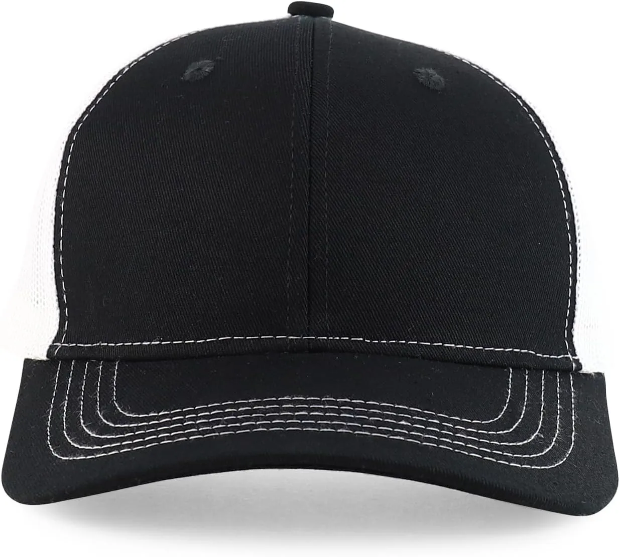 Trendy Apparel Shop Youth Size Contrasting Stitch Structured Mesh Back Baseball Cap