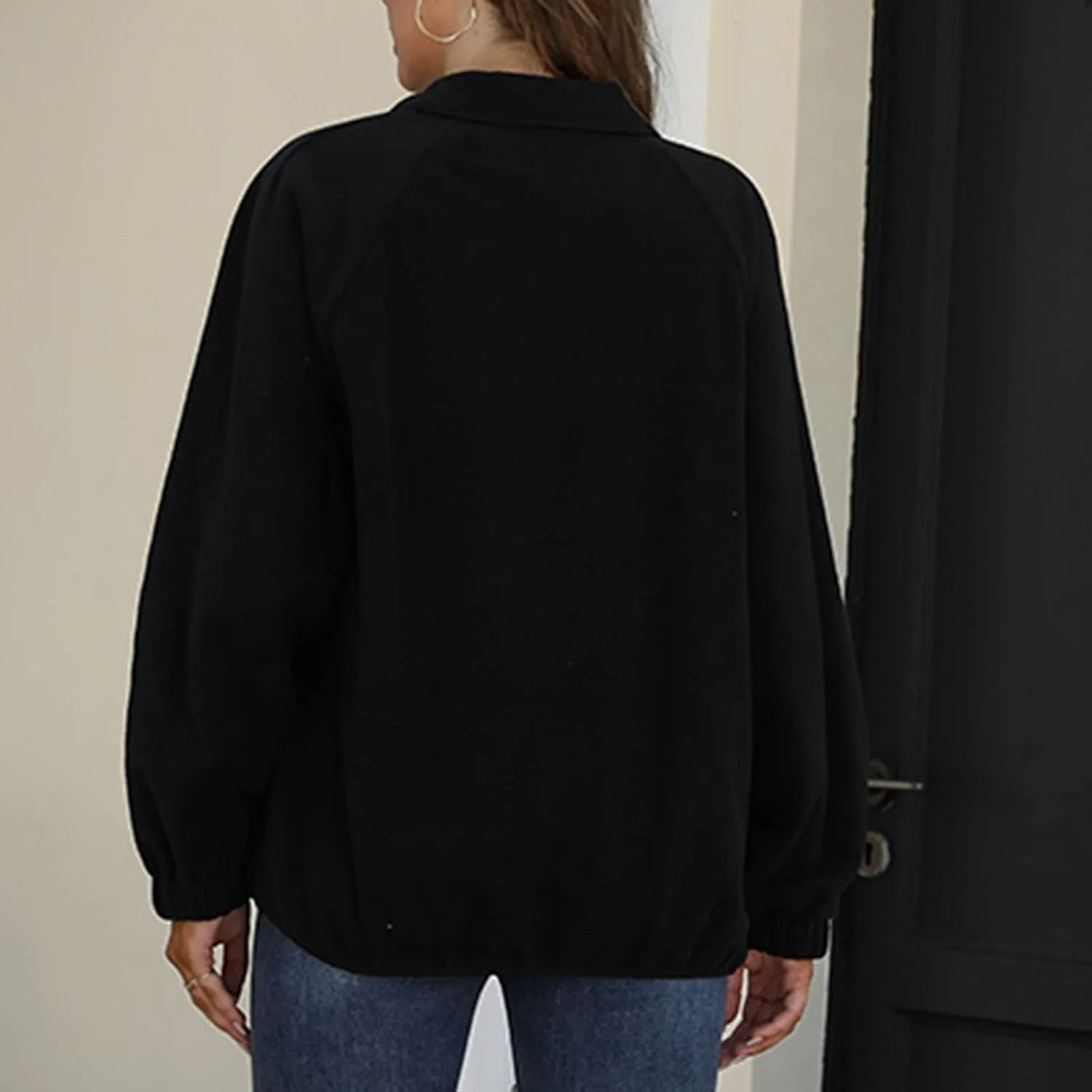 tuduoms Women's Fashion Sherpa Fleece Jacket Fuzzy Long Sleeve Casual Button Up Cropped Bomber Coat Winter Warm Sweatshirt